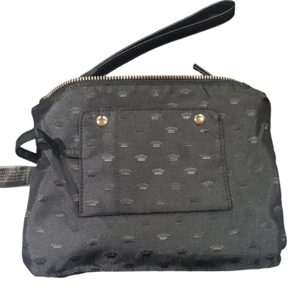 Juicy Couture Black Label Med Wristlet Rhinstones Changer Black NWOT - Picture 4 of 6